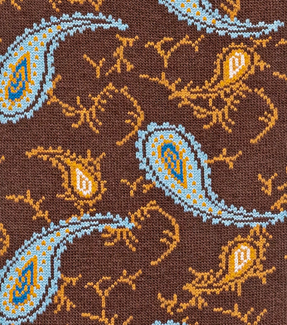 Stacy Adams Two Tone Paisley Men's Crew Dress Socks Men’s Socks - Brown Multi