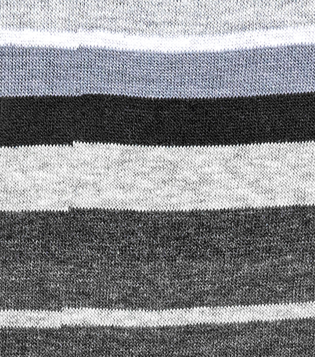Stacy Adams Assorted Stripe Men's Crew Dress Socks Men’s Socks - Black/Gray