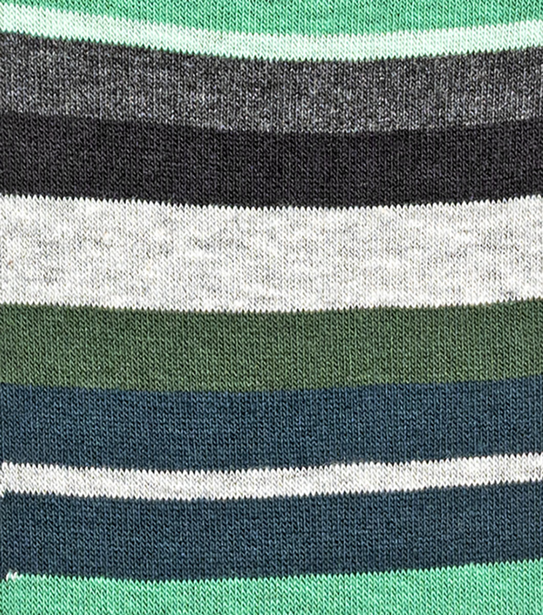 Stacy Adams Assorted Stripe Men's Crew Dress Socks Men’s Socks - Green Multi