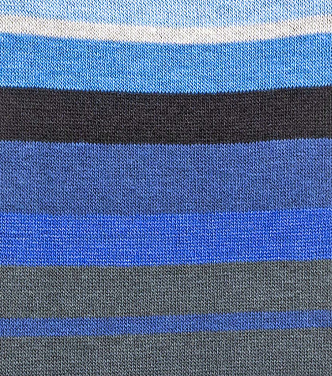 Stacy Adams Assorted Stripe Men's Crew Dress Socks Men’s Socks - Blue Multi