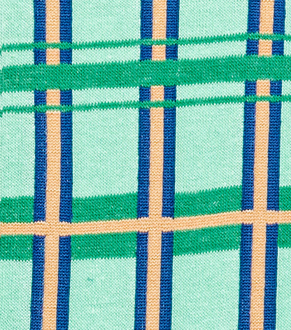 Stacy Adams Geometric Lines Men's Crew Dress Socks Men’s Socks - Green Multi