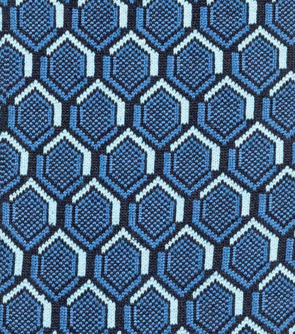 Stacy Adams Colorful Hexagons Men's Crew Dress Socks Men’s Socks - Navy Multi