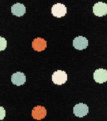 Stacy Adams Oversize Polka Dots Men's Crew Dress Socks Men’s Socks - Black