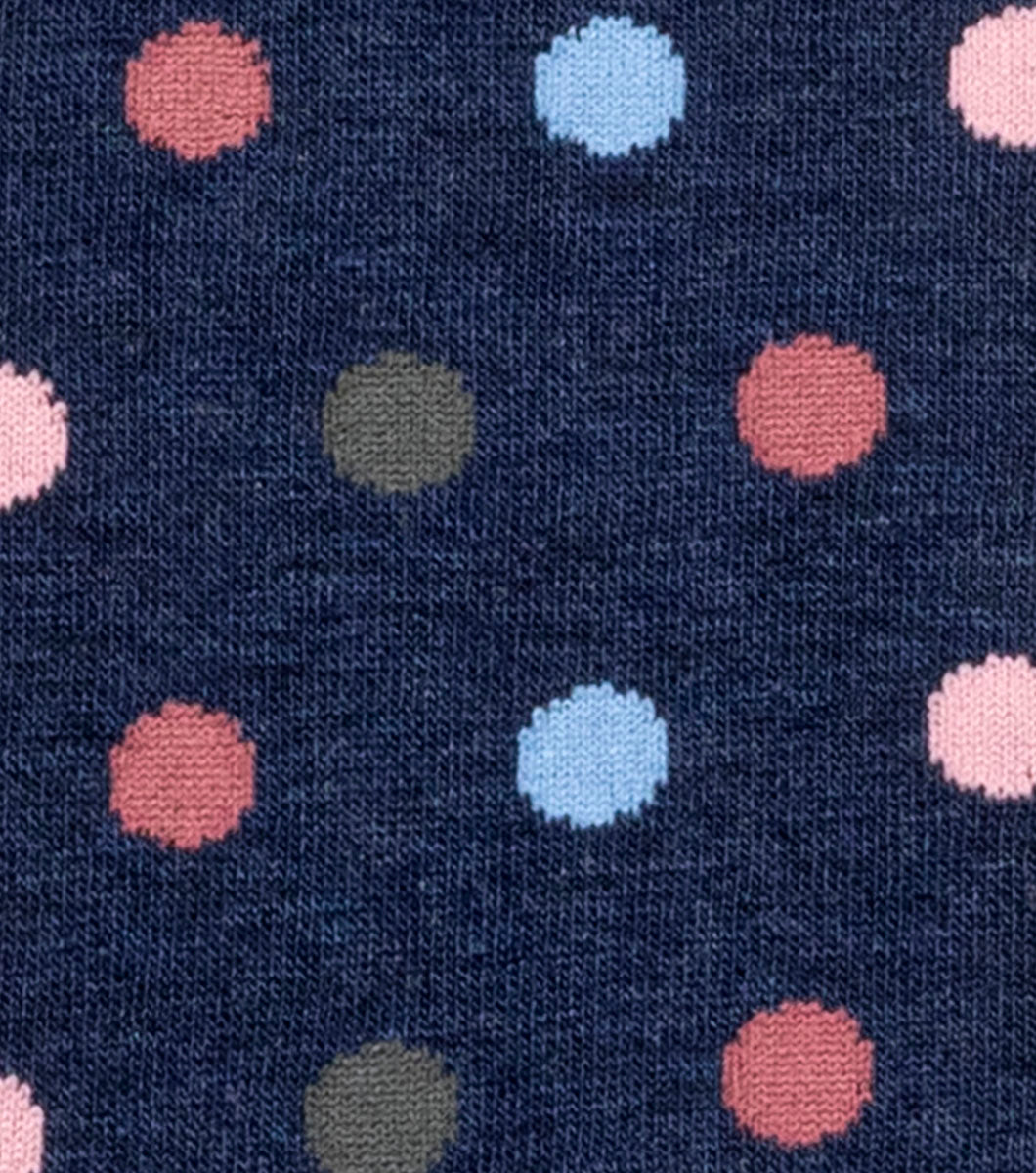 Stacy Adams Oversize Polka Dots Men's Crew Dress Socks Men’s Socks - Navy
