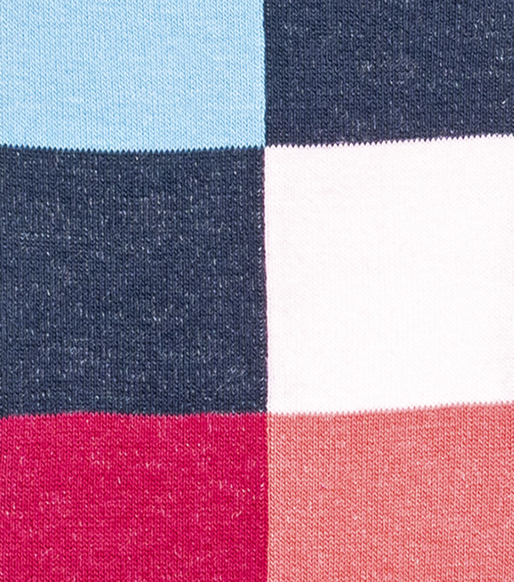 Stacy Adams Oversized Checks Men's Crew Dress Socks Men’s Socks - Pink Multi