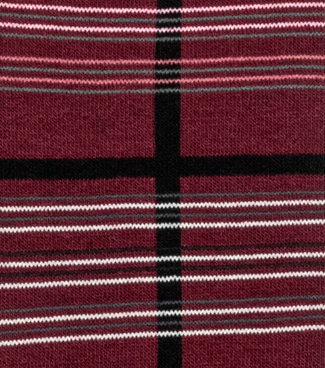 Stacy Adams Fun Stripes Men's Crew Dress Socks Men’s Socks - Black and Red