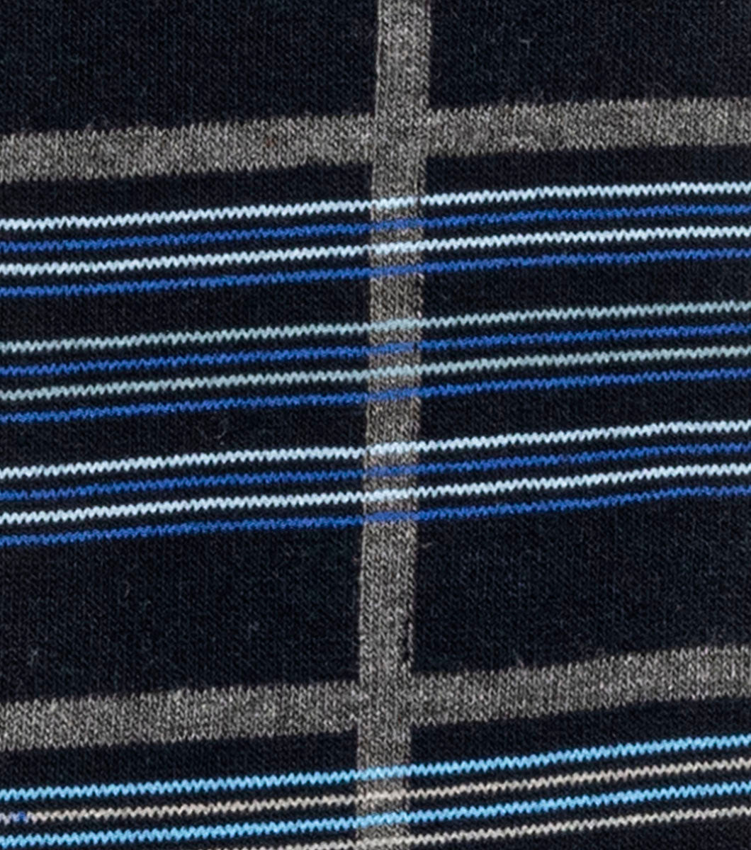 Stacy Adams Fun Stripes Men's Crew Dress Socks Men’s Socks - Navy