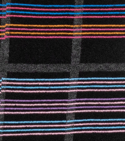 Stacy Adams Fun Stripes Men's Crew Dress Socks Men’s Socks - Black/Blue