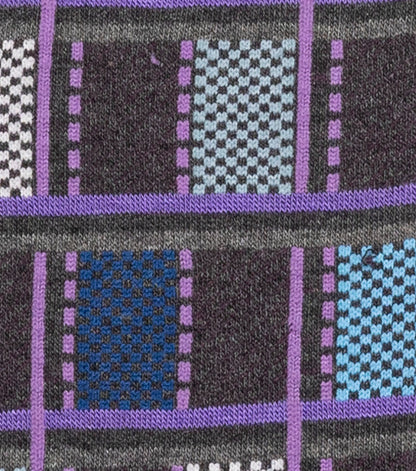 Stacy Adams Colorful Checks Men's Crew Dress Socks Men’s Socks - Purple