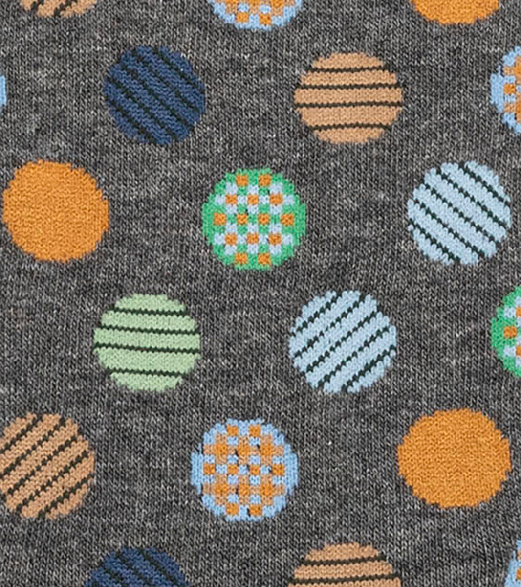 Stacy Adams Dots Men's Crew Dress Socks Men’s Socks - Gray Multi