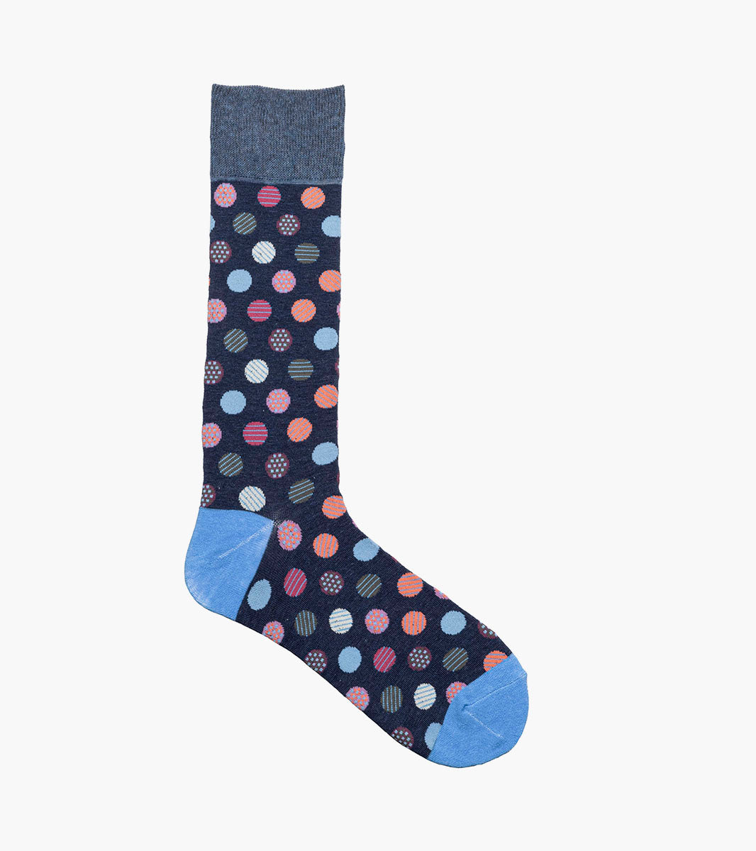 Stacy Adams Dots Men's Crew Dress Socks Men’s Socks - Light Blue