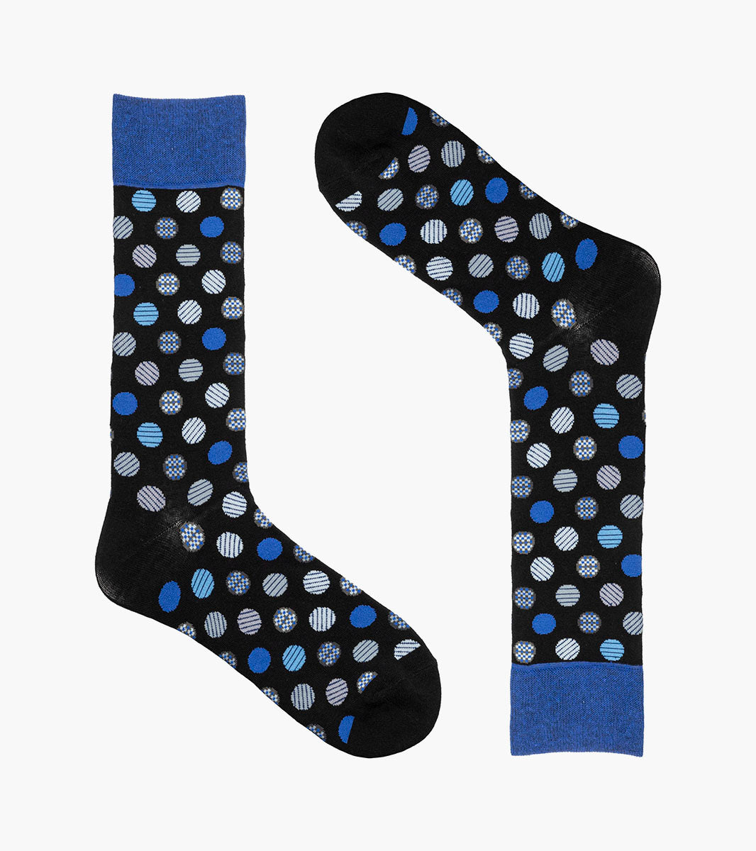 Stacy Adams Dots Men's Crew Dress Socks Men’s Socks - Blue Multi