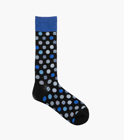 Stacy Adams Dots Men's Crew Dress Socks Men’s Socks - Blue Multi
