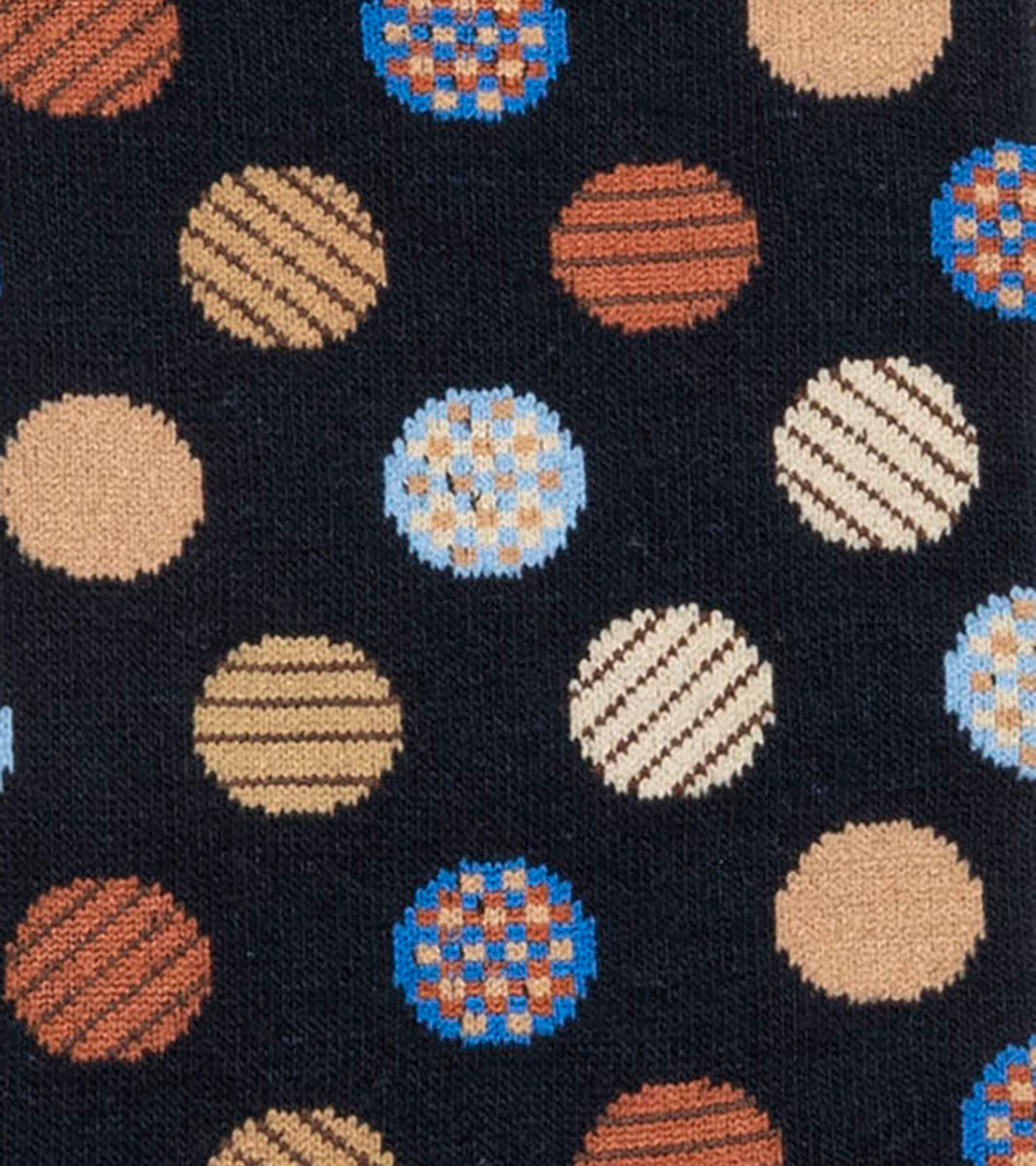 Stacy Adams Dots Men's Crew Dress Socks Men’s Socks - Navy Multi