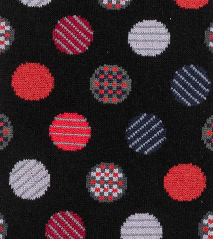 Stacy Adams Dots Men's Crew Dress Socks Men’s Socks - Red Multi