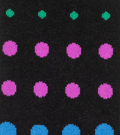 Stacy Adams Multi-Size Dots Men's Crew Dress Socks Men’s Socks - Dk Gray Multi