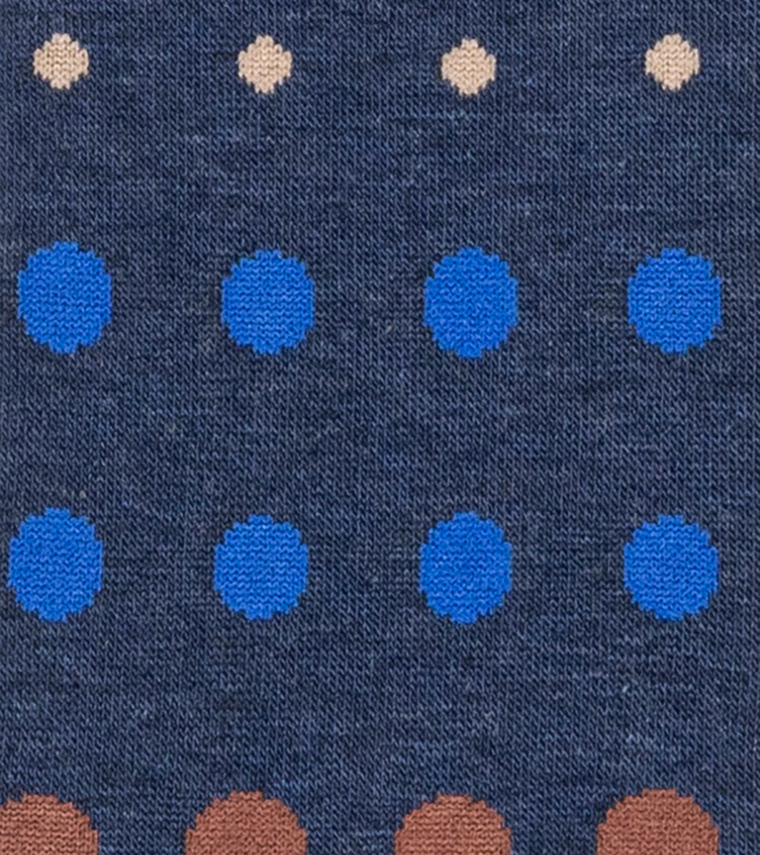 Stacy Adams Multi-Size Dots Men's Crew Dress Socks Men’s Socks - Blue Multi