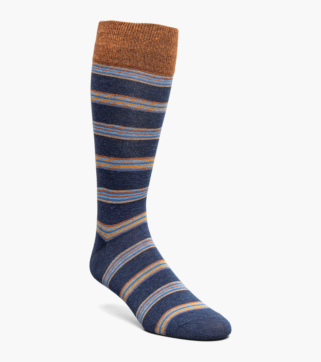 Stacy Adams Mini Stripe Men's Crew Dress Socks Men’s Socks - Blue Multi