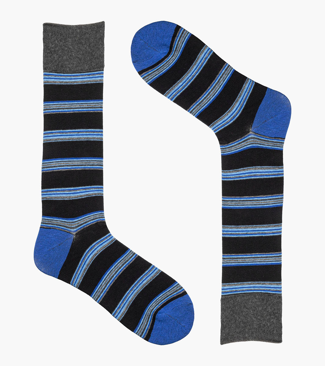 Stacy Adams Mini Stripe Men's Crew Dress Socks Men’s Socks - Dark Blue Multi
