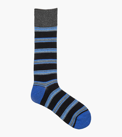 Stacy Adams Mini Stripe Men's Crew Dress Socks Men’s Socks - Dark Blue Multi