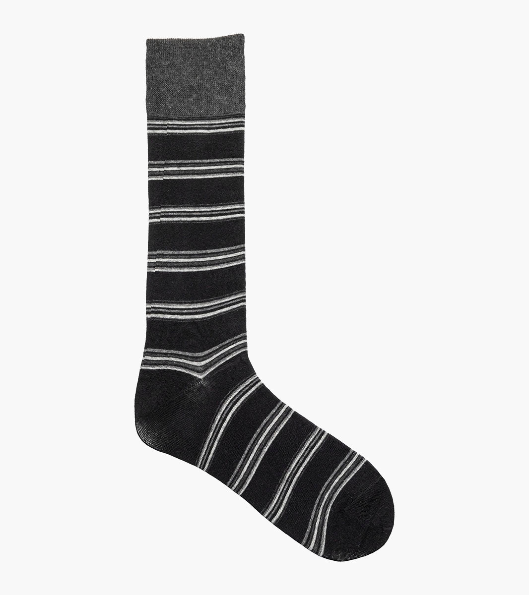 Stacy Adams Mini Stripe Men's Crew Dress Socks Men’s Socks - Black Multi