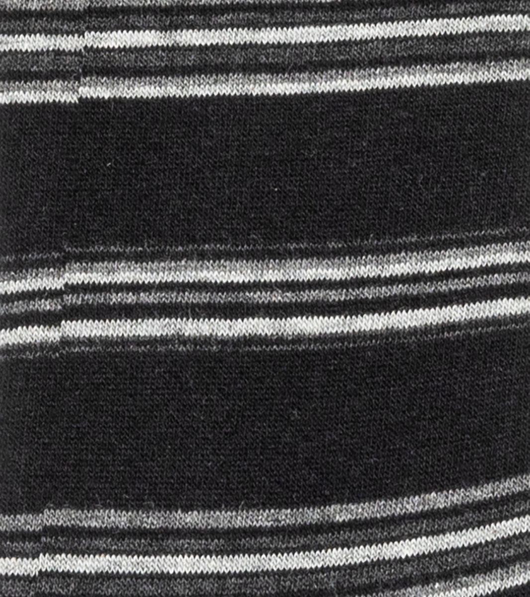 Stacy Adams Mini Stripe Men's Crew Dress Socks Men’s Socks - Black Multi