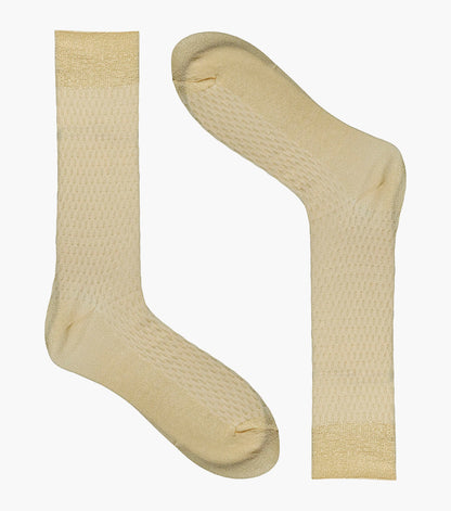 Stacy Adams Basket Weave Men's Crew Dress Socks Men’s Socks - Yellow