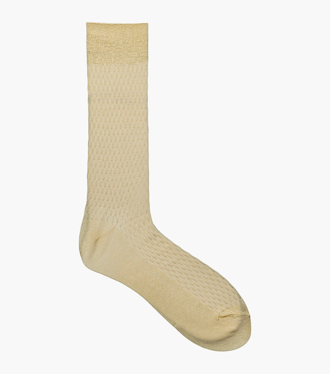 Stacy Adams Basket Weave Men's Crew Dress Socks Men’s Socks - Yellow