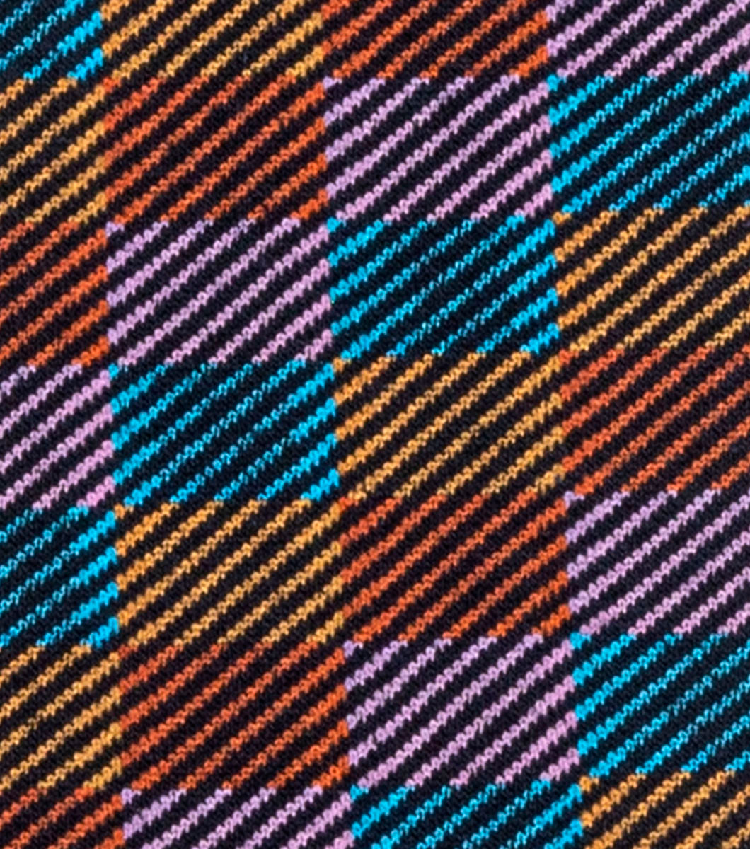 Stacy Adams Checked Herringbone Men's Crew Dress Socks Men’s Socks - Black Multi
