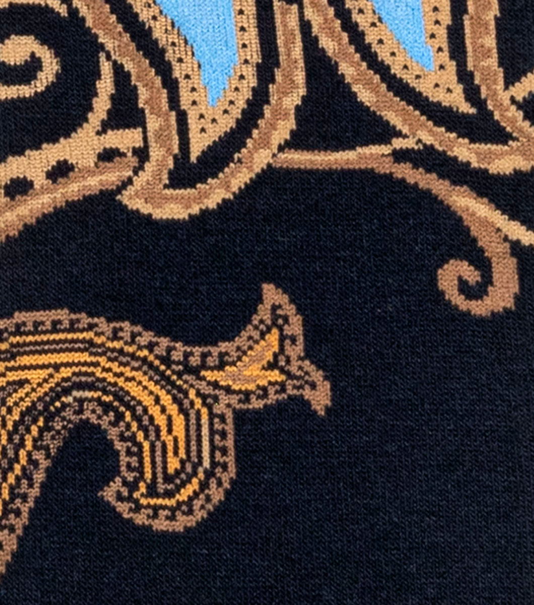 Stacy Adams Pop of Paisley Men's Crew Dress Socks Men’s Socks - Navy