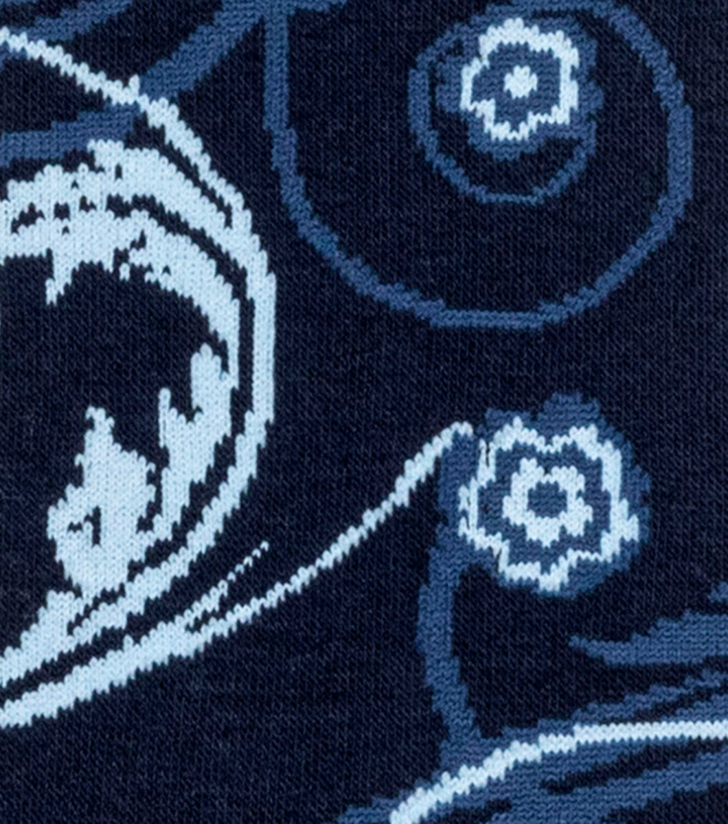 Stacy Adams Bright Floral Men's Crew Dress Socks Men’s Socks - Navy