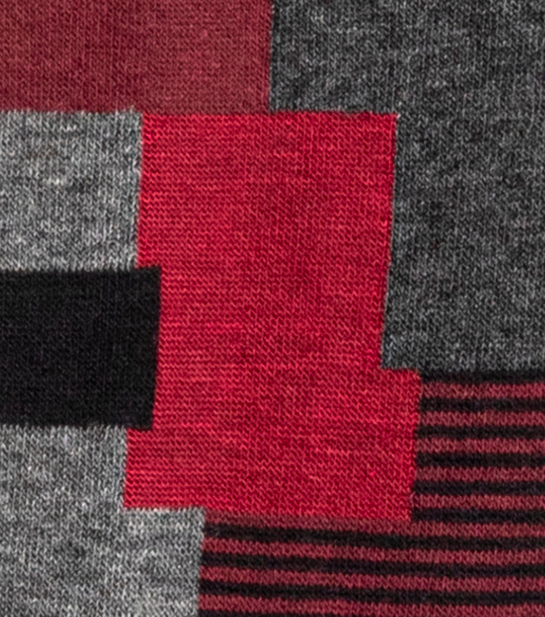 Stacy Adams Modern Motif Men's Crew Dress Socks Men’s Socks - Red