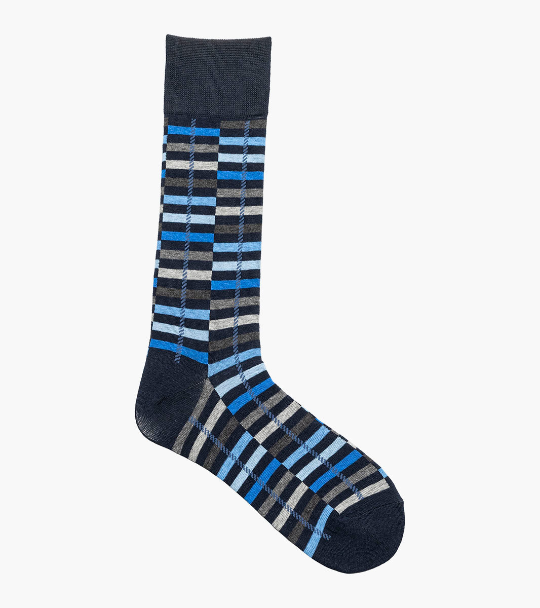 Stacy Adams Offset Stripe Men's Crew Dress Socks Men’s Socks - Navy Multi