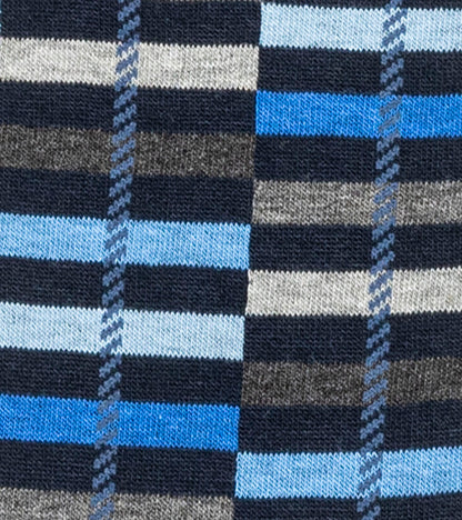 Stacy Adams Offset Stripe Men's Crew Dress Socks Men’s Socks - Navy Multi