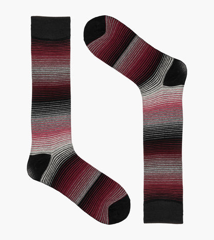 Stacy Adams Cool Stripe Men's Crew Dress Socks Men’s Socks - Red Multi