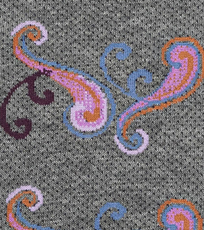 Stacy Adams Cool Paisley Men's Crew Dress Socks Men’s Socks - Light Gray Multi