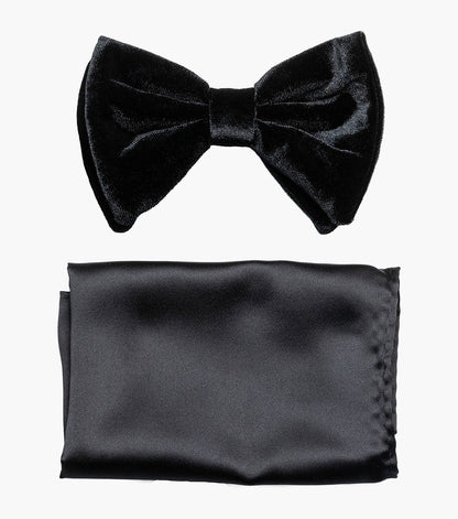 Stacy Adams Spratley Bow Tie & Hanky Set Men’s Ties - Black