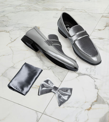 Stacy Adams Spratley Bow Tie & Hanky Set Men’s Ties - Gray