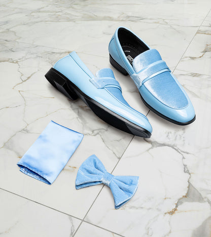 Stacy Adams Spratley Bow Tie & Hanky Set Men’s Ties - Light Blue