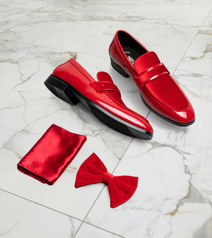 Stacy Adams Spratley Bow Tie & Hanky Set Men’s Ties - Red