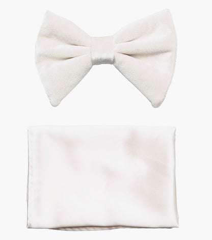 Stacy Adams Spratley Bow Tie & Hanky Set Men’s Ties - Ivory