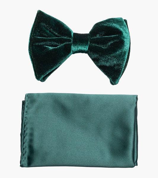 Stacy Adams Spratley Bow Tie & Hanky Set Men’s Ties - Green