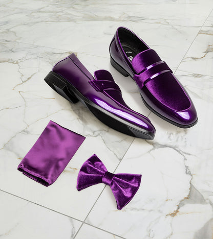 Stacy Adams Spratley Bow Tie & Hanky Set Men’s Ties - Purple