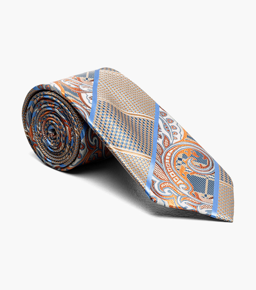 Stacy Adams Leonel Tie & Hanky Set Men’s Ties - Brown Multi