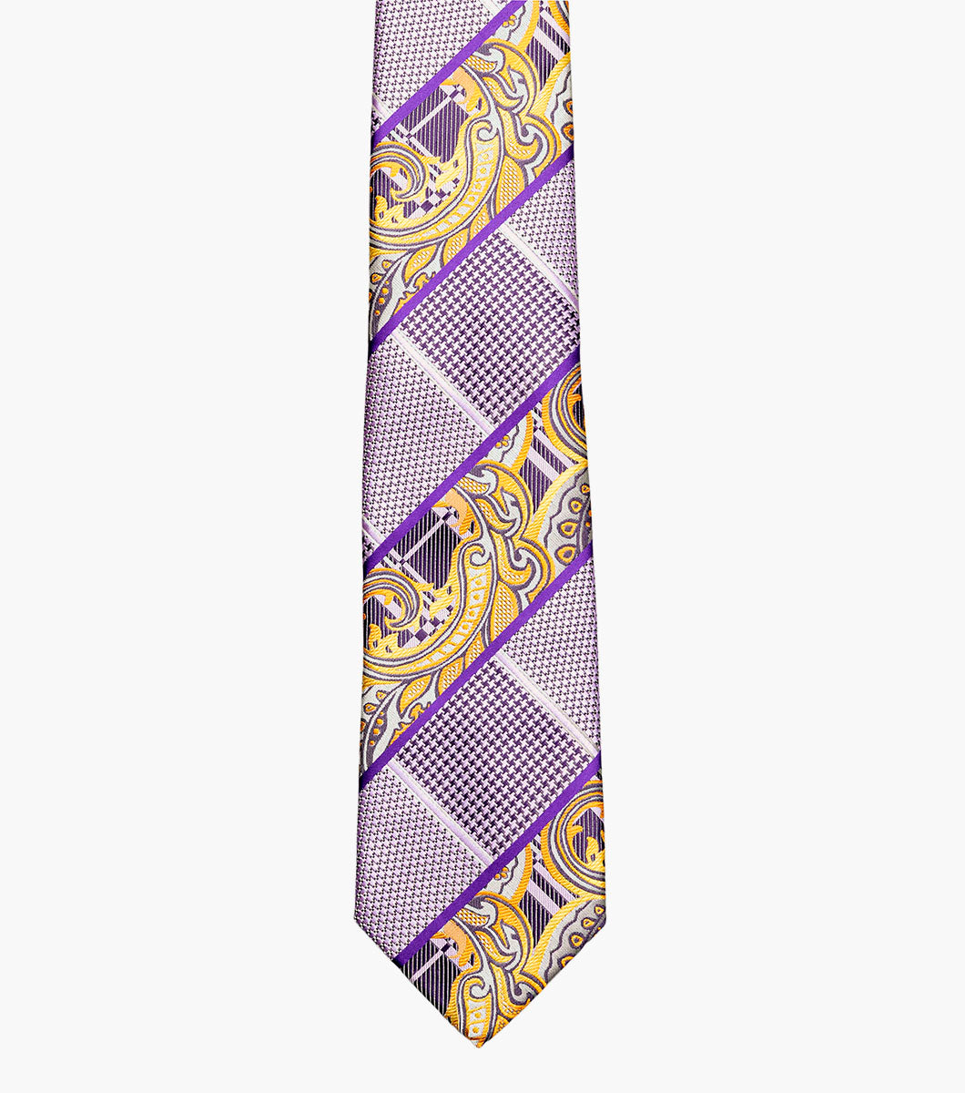Stacy Adams Leonel Tie & Hanky Set Men’s Ties - Purple