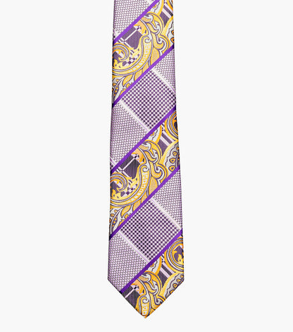 Stacy Adams Leonel Tie & Hanky Set Men’s Ties - Purple