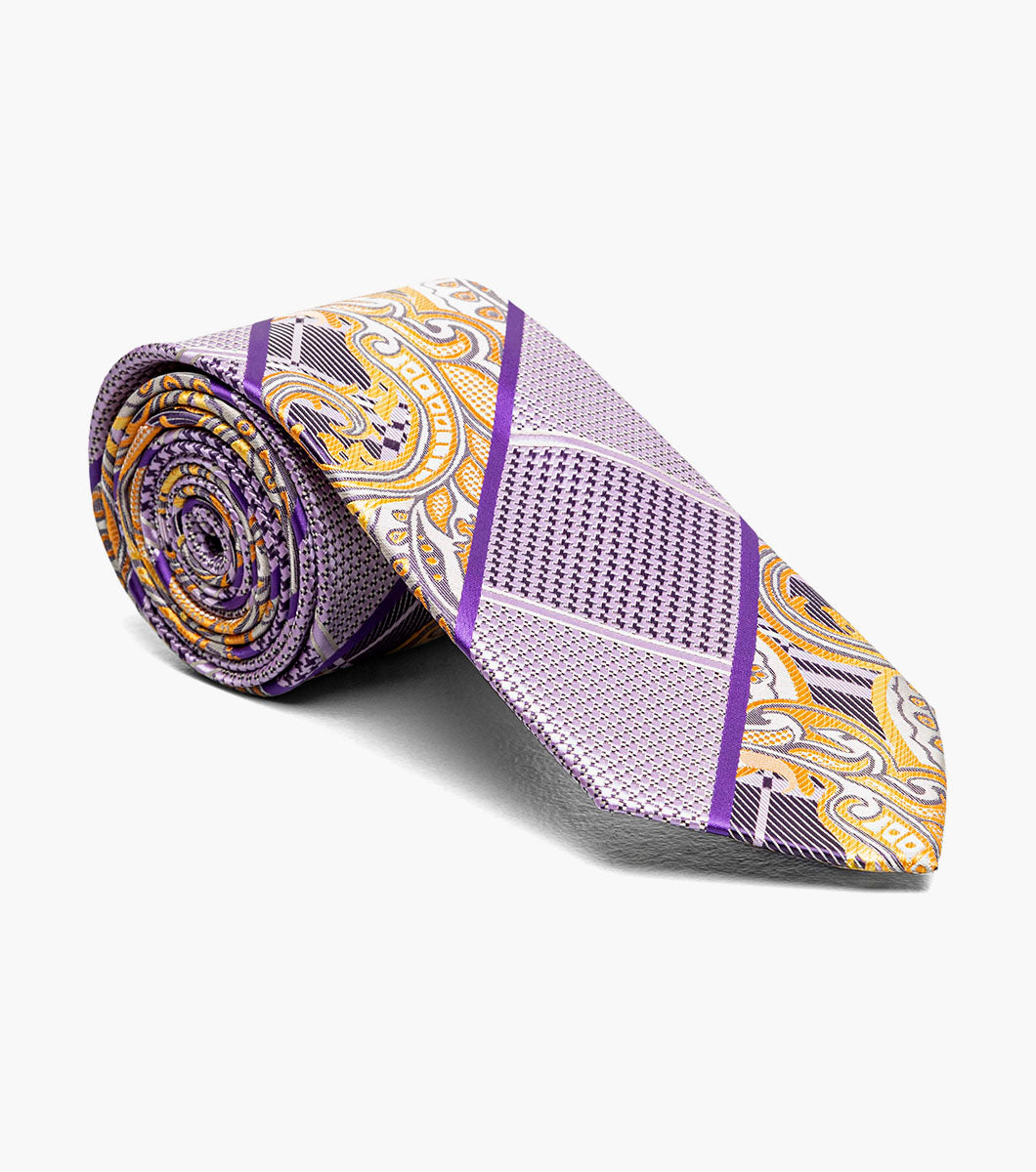 Stacy Adams Leonel Tie & Hanky Set Men’s Ties - Purple