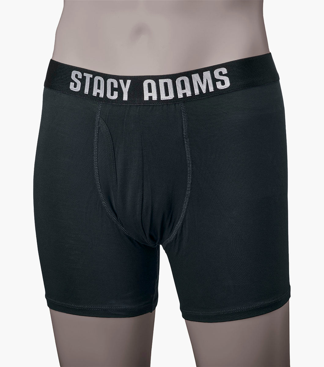 Stacy Adams Boxer Brief Performance Fabric Men’s Loungewear - Black
