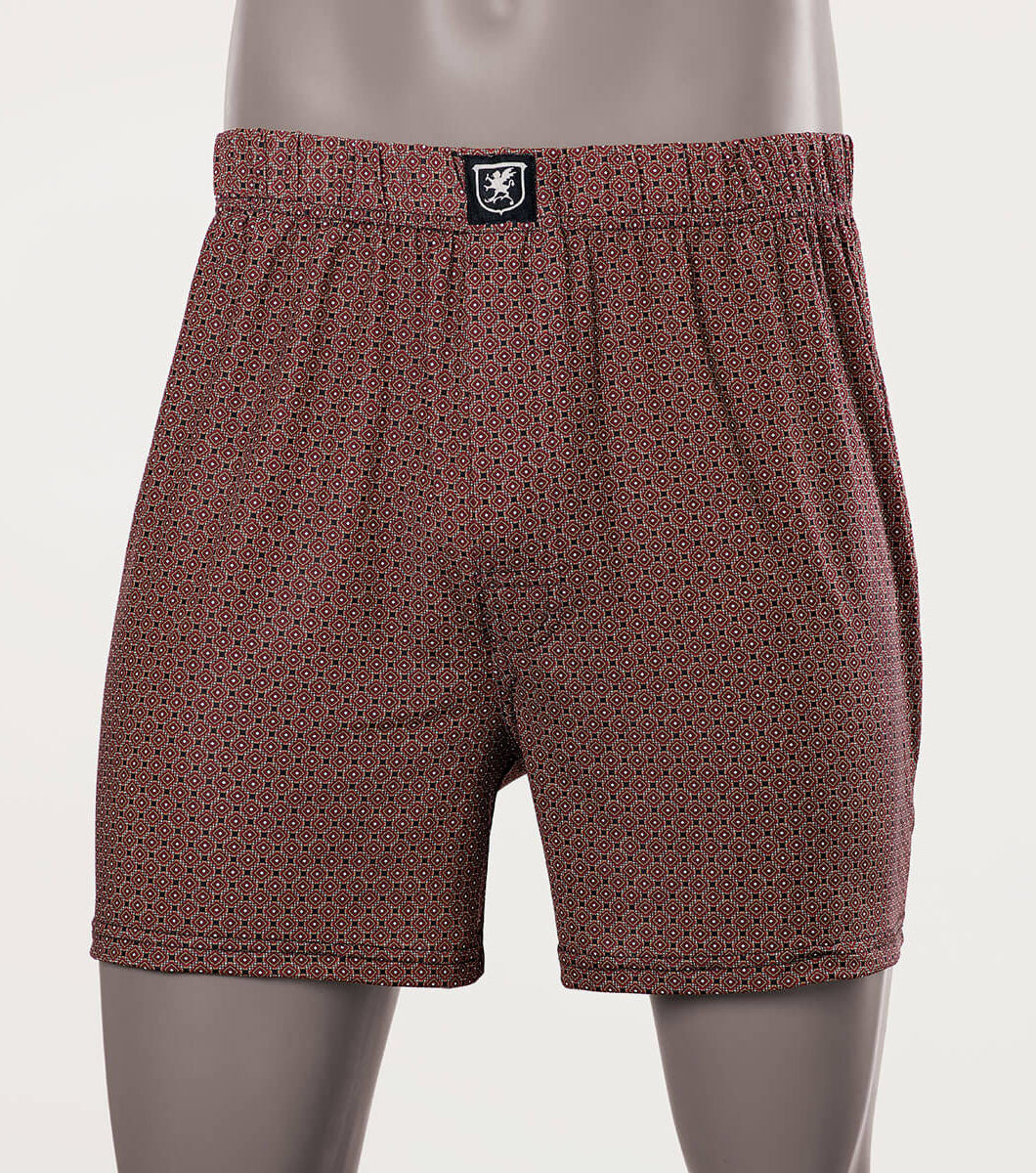 Stacy Adams Boxer Shorts Performance Fabric Men’s Loungewear - Black and Red