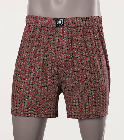 Stacy Adams Boxer Shorts Performance Fabric Men’s Loungewear - Black and Red